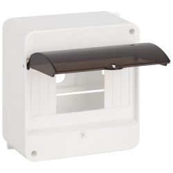 Корпус пластиковый навесной ЭРА SIMPLE КМПн 1/6 IP30 прозрачная крышка белый | Корпуса пластиковые распределительные