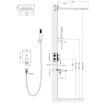Душевой комплект Timo Briana SX-7119/03SM черный
