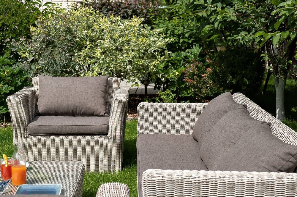 "Капучино" лаунж-зона из искусственного ротанга, цвет бежевый