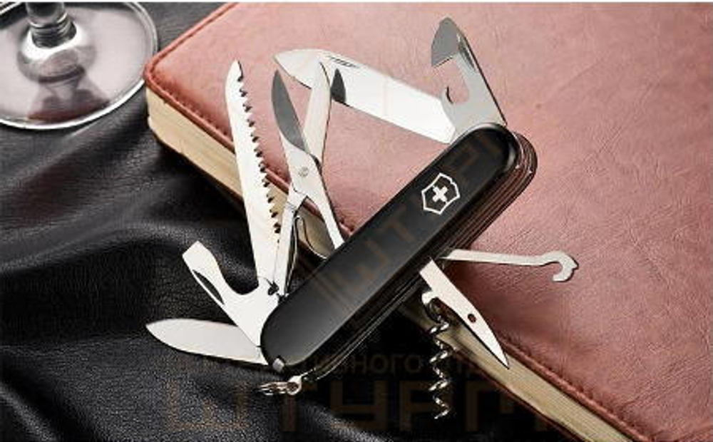 Нож многофункциональный Victorinox Huntsman 91 мм, Black