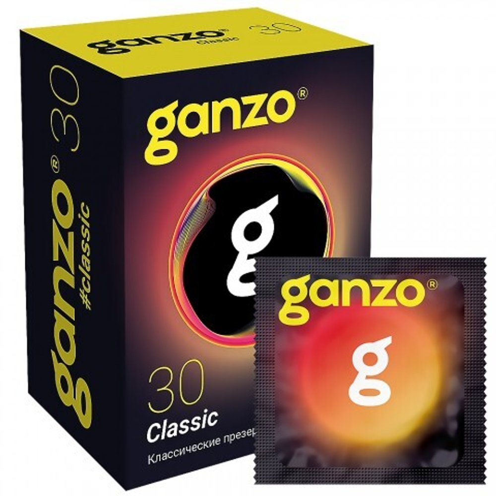 Презервативы классические Ganzo Classic Black Edition 30 шт.