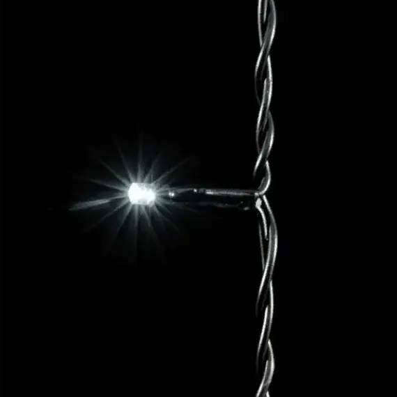 Светодиодный занавес 2*1 м., 200 белых LED ламп, черный провод ПВХ, LTC (PCL202-11-2W)