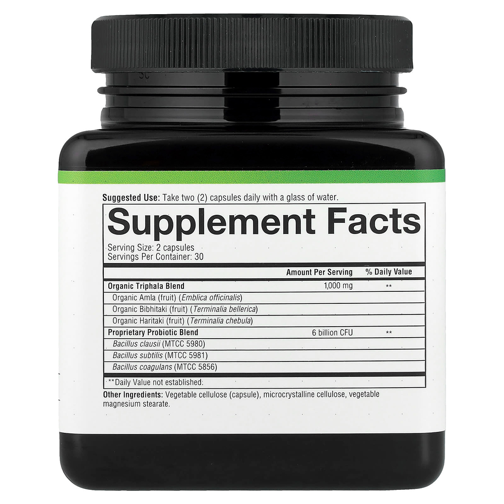 Youtheory, споровые пробиотики со смесью трифала, 60 вегетарианских капсул