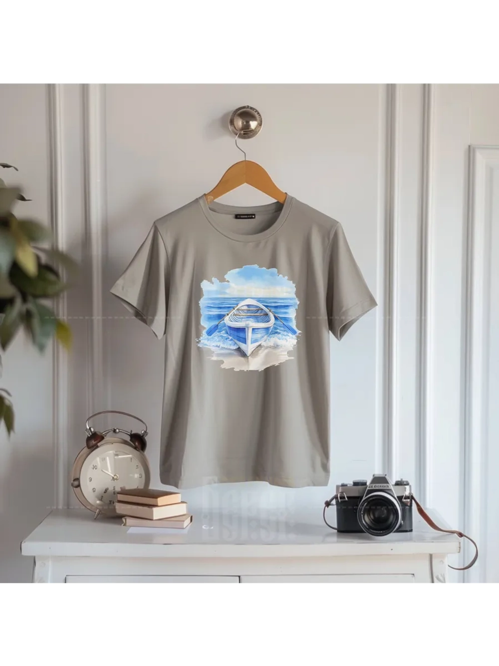 Термонаклейка на одежду, термопринт Лодка