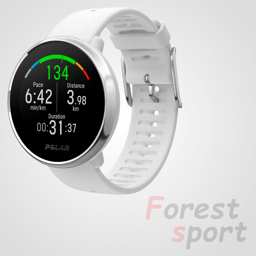 Мультиспортивные часы пульсометры Polar Ignite White-Silver S