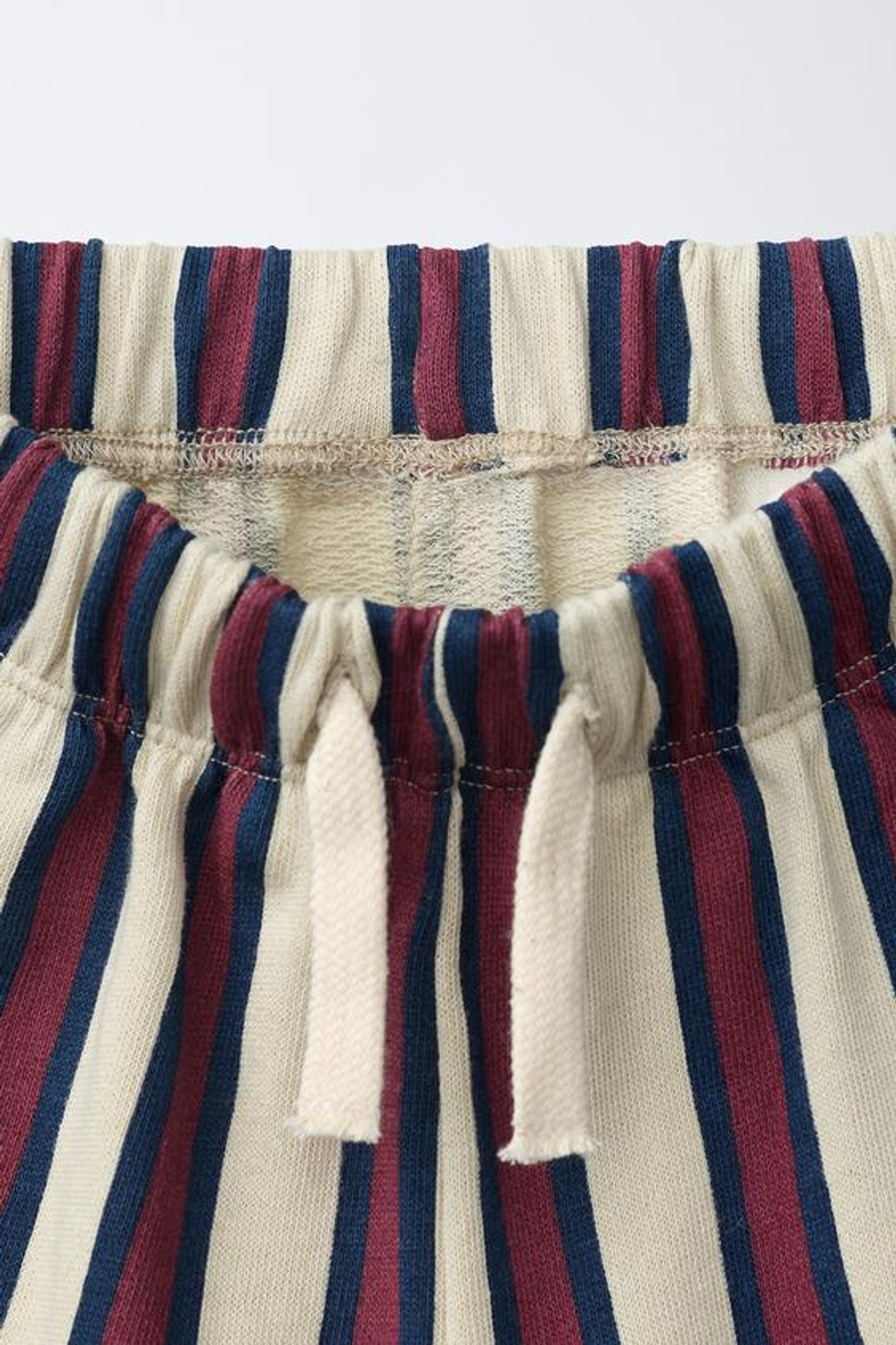 ZARA БРЮКИ WIDE LEG ИЗ ФУТЕРА В ПОЛОСКУ, БУРГУНДИ