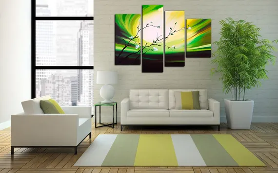 Модульная картина "Цветущая веточка"