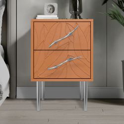 Тумба Арт Колор leaves Стайл Сильвер Томленый оранжевый