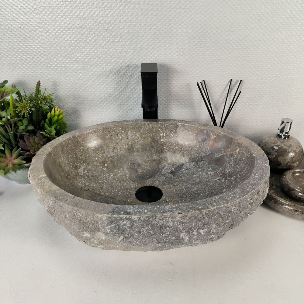 Раковина из мрамора Erozy Grey EM-64523 51*41*15 0188