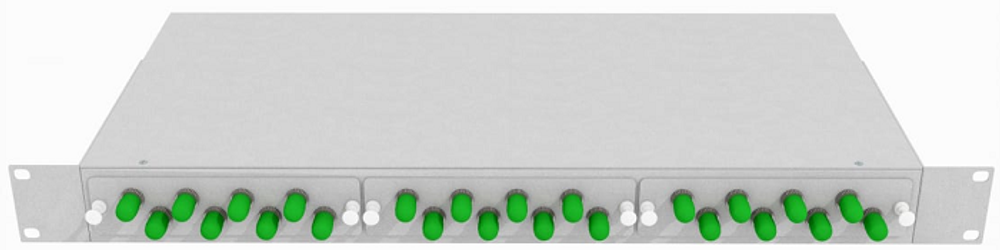 Кросс оптический стоечный  TopLAN КРС-Top-1U-24ST/A-OS2-GY