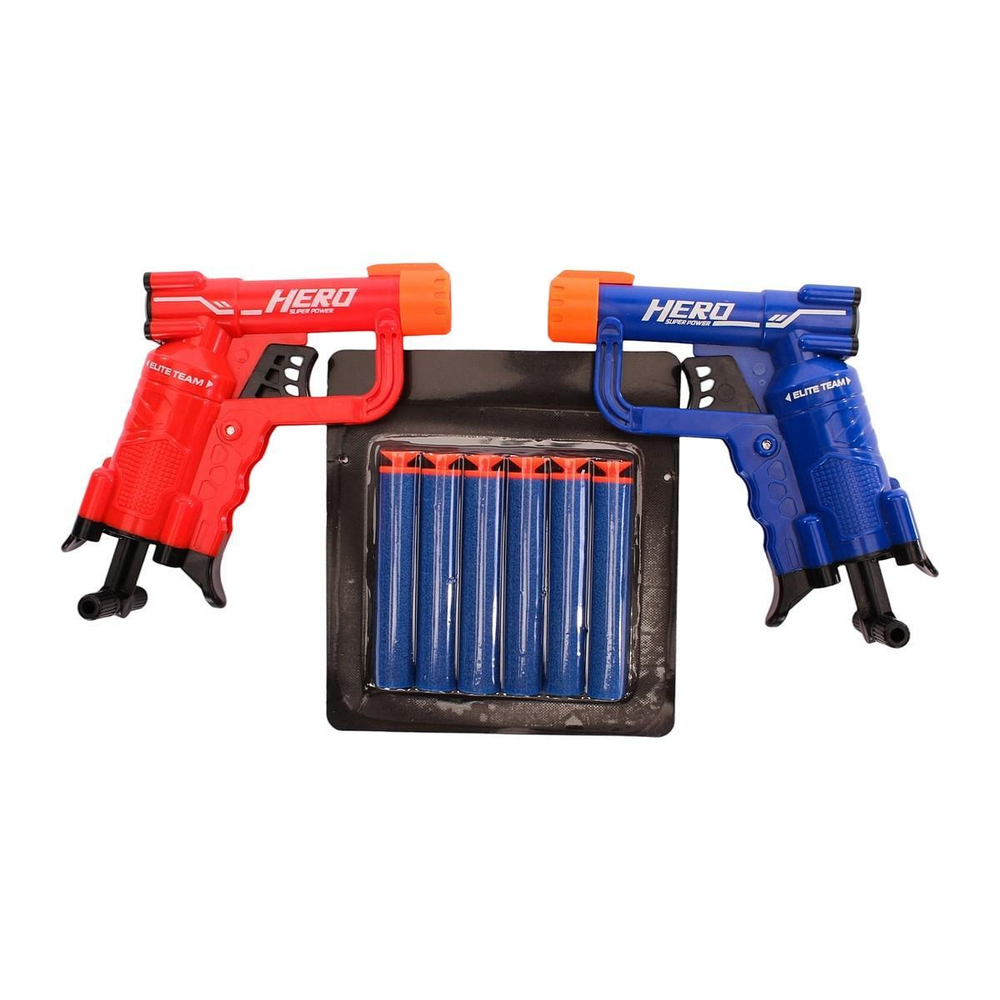 Пистолет 2шт с мягк.пулями, коробка JLX7220