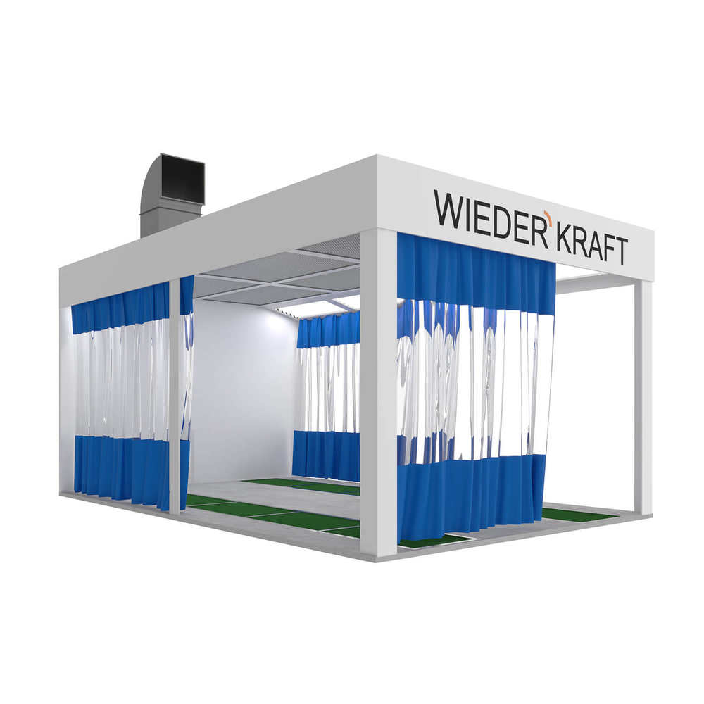 WDK-510 Пост подготовки с двумя полосами решёток для монтажа на приямок