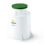 Станция биологической очистки Евролос Био 20 S 8 300 л. вертикальная / 4000 л. в сутки / 20 чел. / самотечный сброс / насосная аэрация (230x230x270см;375кг;черный) - арт.556017