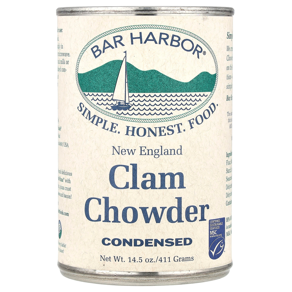 Bar Harbor, Похлебка из моллюсков из Новой Англии, сгущенная, 411 г (14,5 унции)