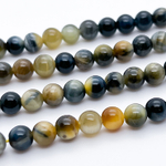 Тигрово-соколиный глаз бусины, диаметр около 6,4-6,6 мм, цена за 30-31 шт (1/2 нити)