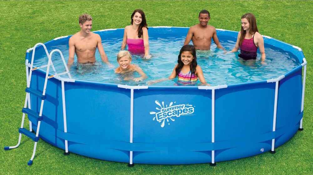 Каркасный бассейн Polygroup Summer Escapes 427х132 см + лестница, настил, тент (P20-1452-Z)
