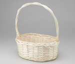 Корзина 35х25/14см Ива с ручкой (Белый)