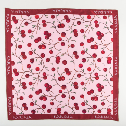 Шейный платок «Карельская клюква», 70×70 см