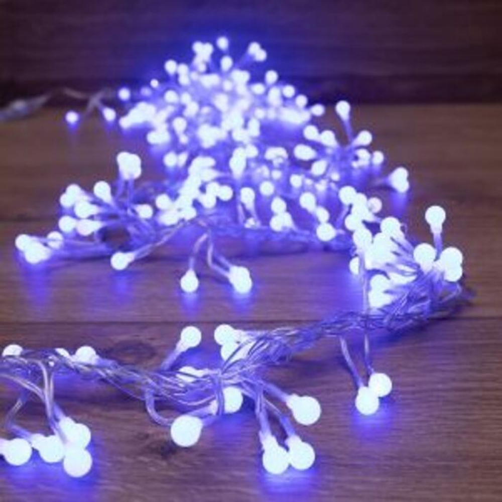 Гирлянда "Мишура LED"  3 м  прозрачный ПВХ, 288 диодов, цвет синий