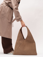 Замшевая сумка DBR 31373 серо-коричневый