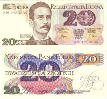 20 злотых 1982 Польша