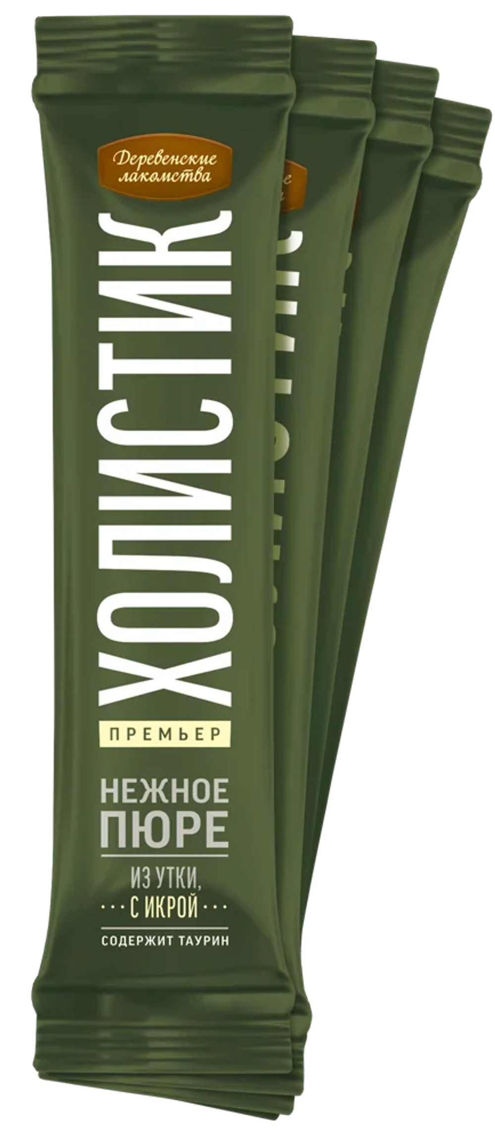ХОЛИСТИК ПРЕМЬЕР Лакомство для кошки Нежное пюре из утки, 4*10 г