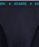 Мужские трусы слипы спорт Atlantic, набор 3 шт., хлопок, темно-синий, 3MP-207