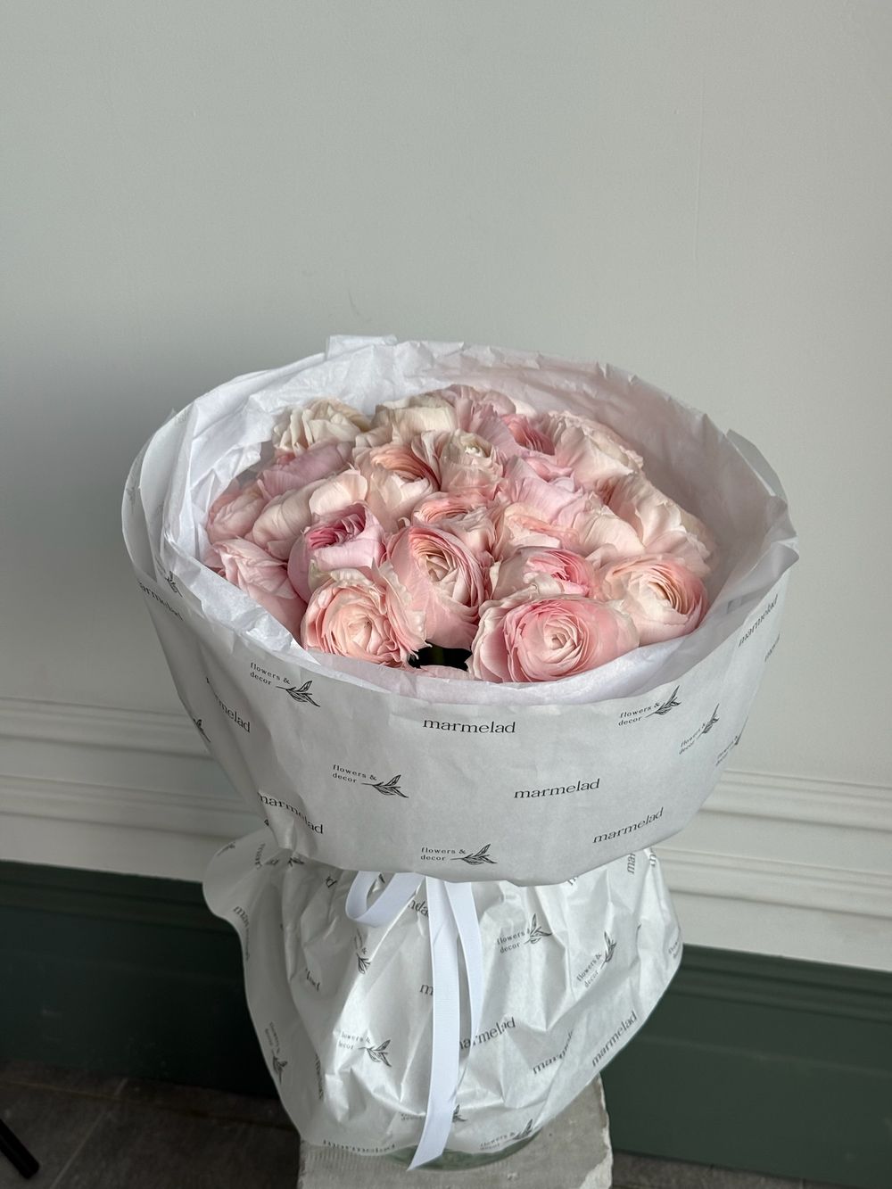 Букет из ранункулюсов в розовом оттенке 25 шт