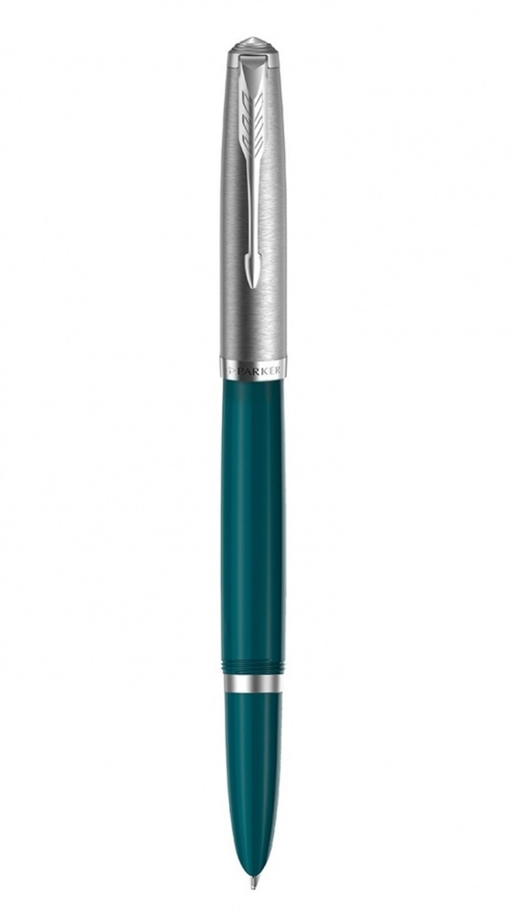 Перьевая ручка Parker 51 CORE TEAL BLUE CT, перо: F, цвет чернил: black/blue, в подарочной упаковке.