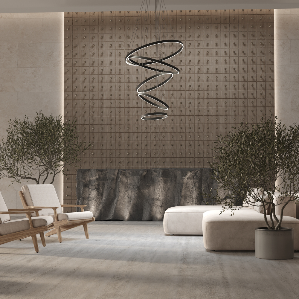 Подвесная светодиодная люстра Maytoni Rim MOD058PL-L200BK