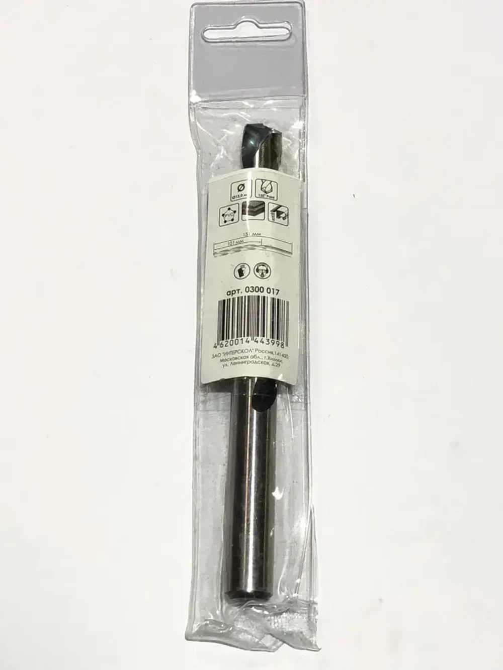 Сверло по металлу 13х151х101, Интерскол. 0300 017