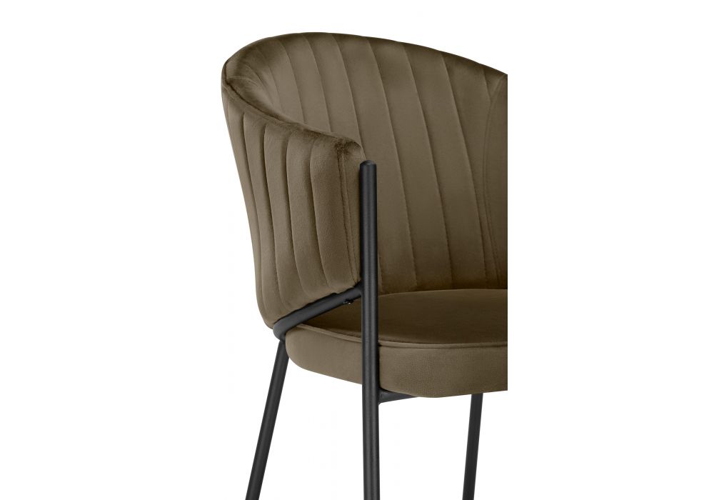 Стул на металлокаркасе Kortni сappuccino / black