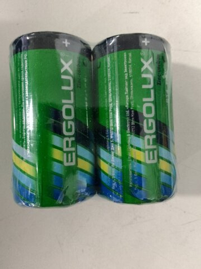 Батарейка Ergolux R14 солевая б/б. Цена за 2шт.