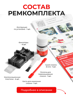 Ремкомплект ограничителей дверей FAW Besturne B50 (2 двери, тип 202) 2012-2017