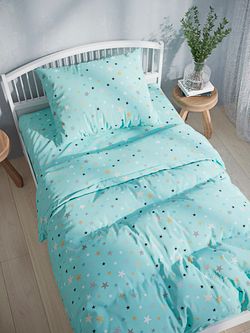 Пододеяльник бязь Сказка "Звезды (мята)" 1,5-спальный на молнии 145x205 см