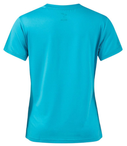 Женская теннисная футболка Joma Picasho Short Sleeve - fluor turquoise/dark navy