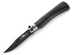 Нож складной Old Bear Total Black L, сталь 1.4060, PTFE, чёрный ламинат