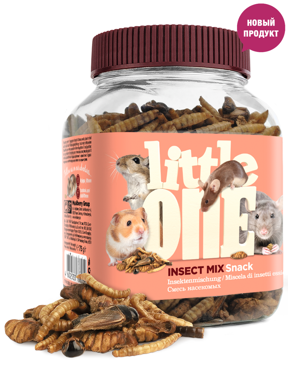 Лакомство для всеядных грызунов Little One "Смесь насекомых"
