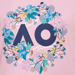 Женская теннисная футболка Australian Open T-Shirt Flower Logo - pink