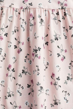 H&M Хлопковое платье с принтом, светло-розовый