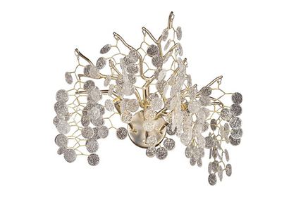 Бра настенное для спальни 40x35см Garda Decor Tenera со стеклянным декором