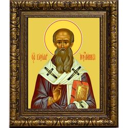 Кирилл Иерусалимский Святитель, архиепископ. Икона на холсте.