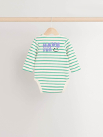 Боди с длинным рукавом для малышей Next B79-850, 3 шт., Бежевый, Светло-фиолетовый, Зеленый