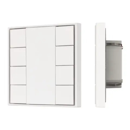 INTELLIGENT ARLIGHT Кнопочная панель KNX-301-22-8-SH-IN White (BUS, Frame) (IARL, IP20 Пластик, 3 года) 037723