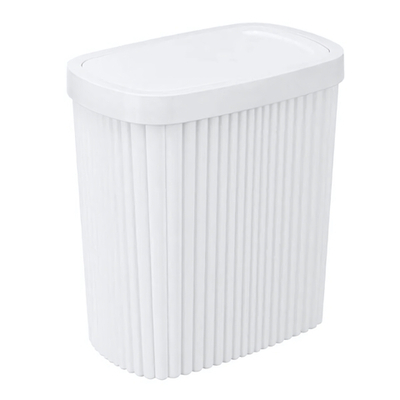 Контейнер для мусора с плавающей крышкой "velvet" 1,9л 160х100х172мм (белый)