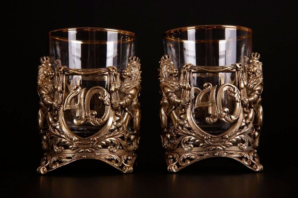 Набор стаканов для виски "Юбилейный" (35,40,45,50,55,60,65,70 Лет) 2 шт.