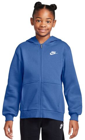 Детская теннисная куртка Nike Kids Club Fleece Full-Zip - comet blue/white