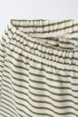 ZARA БРЮКИ-ДЖОГГЕРЫ В ПОЛОСКУ, ЭКРЮ/ХАКИ