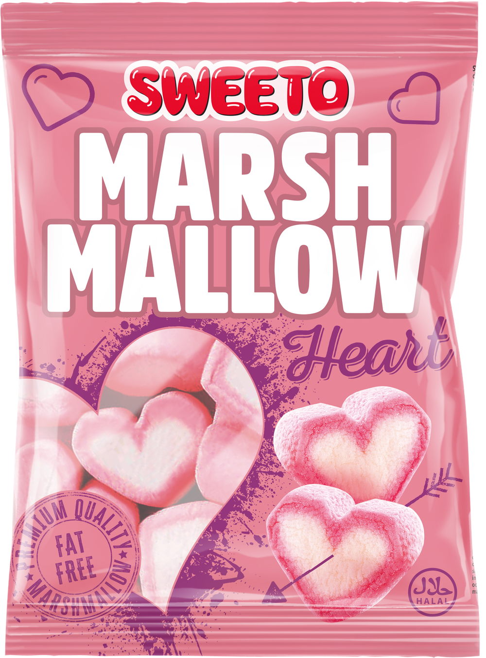 Маршмеллоу SWEETO Сердце 140г*12шт