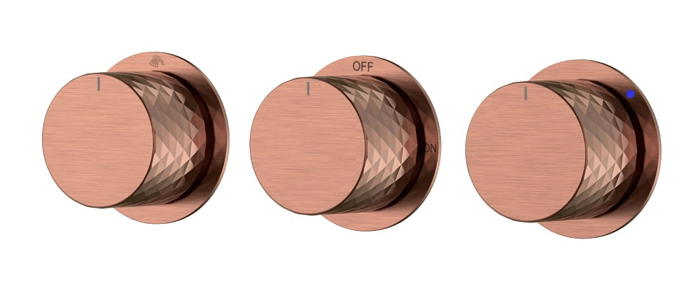 Смеситель встроенный STICK DIAMOND COPPER BRUSHED 3-х проходной
